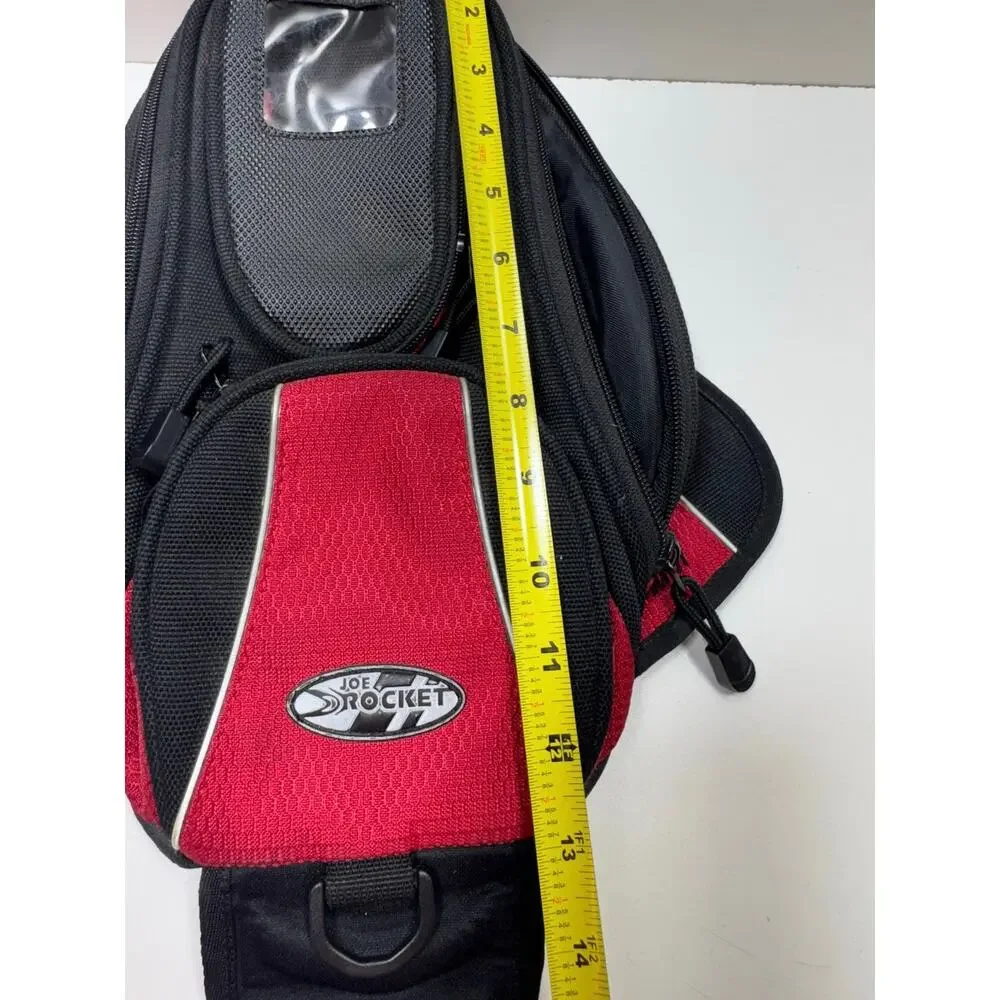 Joe Rocket Motorcycle Magnetic Tank Bag Black Red Luggage